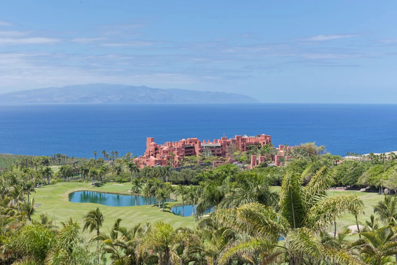 The terracotta Ritz-Carlton Abama overlooking the Atlantic